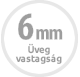 6 mm üveg